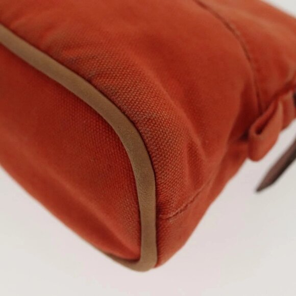 HERMES Bolide Pouch PM Pouch Canvas Orange Silver Auth ti3344 - Picture 12 of 16